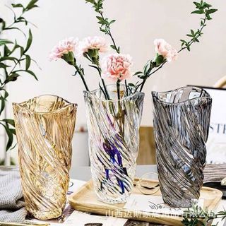 Lọ Hoa Thủy Tinh Vân Sóng La VT XM8-30cm ( THÙNG 8C)