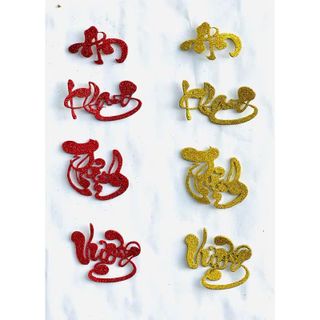 SET CHỮ XỐP THƯ PHÁP DÁN DƯA 4.5CM (Chúc mừng năm mới - Phúc lộc thọ - Vạn sự như ý - An khang thịnh vượng)