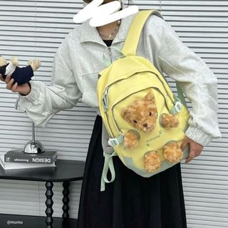 BALO TRUNG HỌC GẤU NHỒI BÔNG SIÊU CUTE FORM ĐẸP A8309 - PIPI STORE