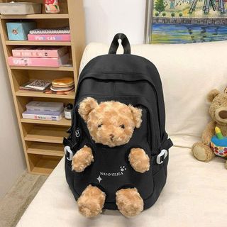 BALO TRUNG HỌC GẤU NHỒI BÔNG SIÊU CUTE FORM ĐẸP A8309 - PIPI STORE