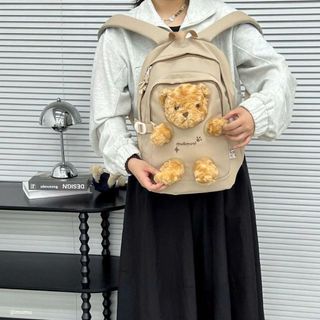 BALO TRUNG HỌC GẤU NHỒI BÔNG SIÊU CUTE FORM ĐẸP A8309 - PIPI STORE