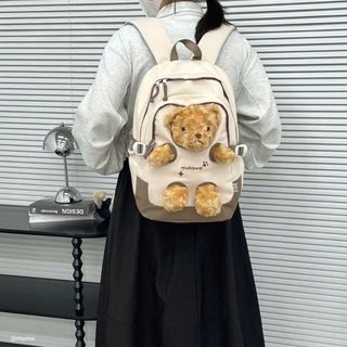 BALO TRUNG HỌC GẤU NHỒI BÔNG SIÊU CUTE FORM ĐẸP A8309 - PIPI STORE