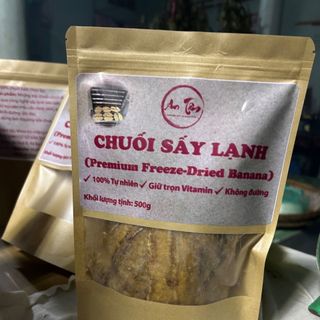 Chuối Sấy Lạnh Nguyên Trái An Tâm - Không Đường, Giữ Trọn Vitamin (Gói 500g)