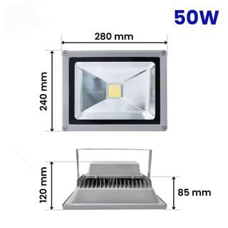 Đèn pha led siêu sáng ngoài trời cao cấp 220v,sân pickleball 50w ánh sáng trắng,trung tính,vàng