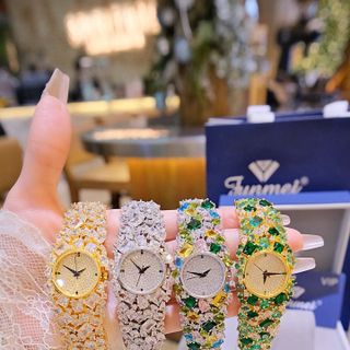 ĐỒNG HỒ NỮ CHÍNH HÃNG FUNMEI F2173 FULL ĐÁ PHA LÊ NHIỀU MÀU FULLBOX HÃNG