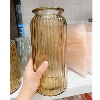 Lọ Hoa Thủy Tinh Sọc Núm Vàng YH (THÙNG 20C)