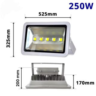 Đèn pha led siêu sáng ngoài trời cao cấp 220v,sân pickleball 250w ánh sáng trắng,vàng,trung tính