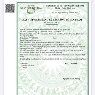 Thực Phẩm Bảo Vệ Sức Khỏe Detoxmune Max – Hỗ Trợ Giải Độc & Tăng Cường Chức Năng Gan | Mua 1 Tặng 1 Quà Ngẫu Nhiên