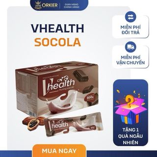 Thực Phẩm Bổ Sung VHealth ( Vị Socola ) Hỗ Trợ Tăng Cường Dưỡng Chất, Sức Khỏe & Sức Đề Kháng | Mua 1 Tặng 1 Quà Ngẫu Nhiên