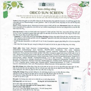 Kem Chống Nắng Vxebra Orico Sunscreen – Giúp Bảo Vệ Da Toàn Diện & Làm Sáng Da | Mua 1 Tặng 1 Quà Ngẫu Nhiên