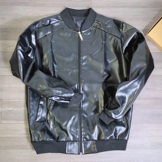 Áo khoác nam chất da simili bo thun