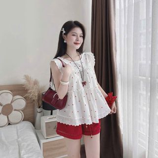 Bộ quần áo mặc nhà chất lượng áo lụa quần tuyết mưa