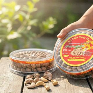 Hạt Điều rang muối Bình phước Loại 1- hộp điều xếp hoa 500gr điều việt ngậy béo thơm
