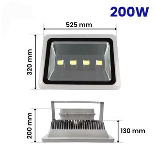 Đèn pha led siêu sáng ngoài trời cao cấp 220v,sân pickleball 200w ánh sáng trắng,trung tính,vàng