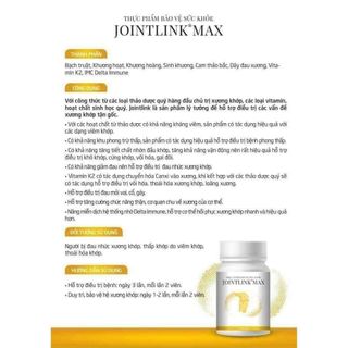 Thực Phẩm Bảo Vệ Sức Khỏe JointLink Max – Hỗ Trợ Giảm Đau Nhức Xương Khớp Mỗi Ngày | Mua 1 Tặng 1 Quà Ngẫu Nhiên