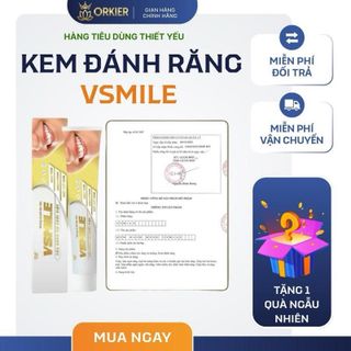 Kem Đánh Răng VSMILE 150g – Làm Sạch Mảng Bám, Hơi Thở Thơm Mát | Mua 1 Tặng 1 Quà