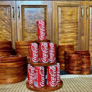 THÁP 3 TẦNG GIẢ GỖ BÀY BIA, NƯỚC NGỌT