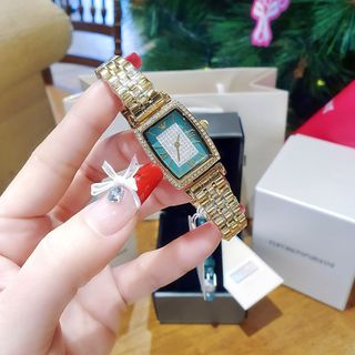 SĂN SALE SET ĐỒNG HỒ NỮ CAO CẤP ACMANI DÂY THÉP FULLBOX TẶNG DÂY DA