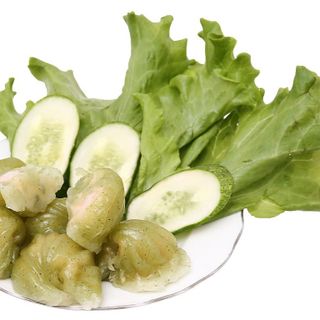 Há cảo nhân tôm cải bó xôi Cầu Tre khay 300g