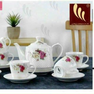 BỘ BÌNH TRÀ KÈM 6 CHÉN SỨ CAO HOẠ TIẾT (T12)