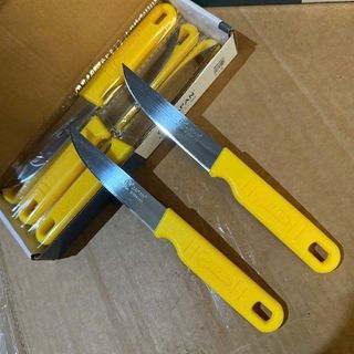 Dao gọt cán nhựa vàng đầu nhọn - Dao 501