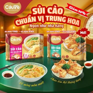 Sủi Cảo Cầu Tre có kèm gói súp 150g 5 viên
