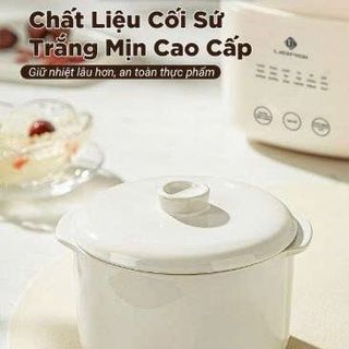 THỐ SỨ TRẮNG CHƯNG YẾN CÓ NẮP ĐẬY 6in (T36)