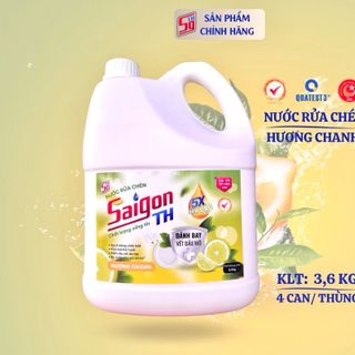 Nước rửa chén Saigon TH 3,6kg hương Chanh
