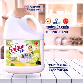Nước rửa chén Saigon TH 3,6kg hương Chanh