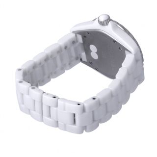 ĐỒNG HỒ NỮ CAO CẤP CHANEU ĐÁ CERAMIC TRẮNG MẶT HỒNG SỐ HỘT