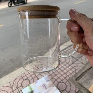 Ca Thủy Tinh Chia Vạch Quai Kèm Nắp 350ml FG5550 (THÙNG 125C)