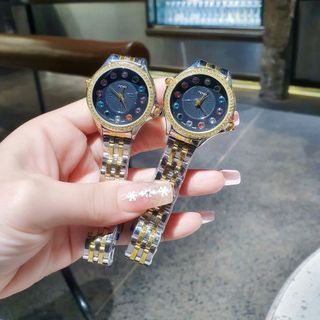 SĂN SALE ĐỒNG HỒ NỮ THỜI TRANG PENDI DÂY DEMI MẶT ĐEN KHOÁ BƯỚM