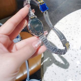SĂN SALE ĐỒNG HỒ NỮ THỜI TRANG PENDI DÂY DEMI MẶT ĐEN KHOÁ BƯỚM
