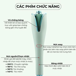 Máy uốn tóc tự động chống bỏng cao cấp