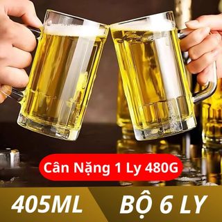 BỘ 6 LY THỦY TINH UỐNG BIA 405ML DELI ZB11-300 (T6)
