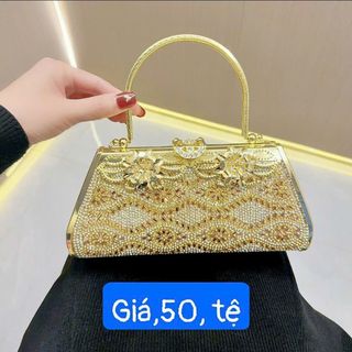 Túi xách tay đeo chéo hàng đính đá Quảng Châu cao cấp sang trọng