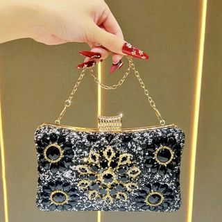 Túi xách tay đeo chéo hàng đính đá Quảng Châu cao cấp sang trọng