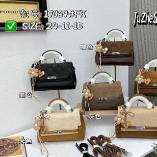 Túi xách tay đeo vai đeo chéo hàng Quảng Châu cao cấp chất liệu da Pu loại 1 f vải nhung