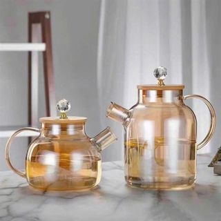 Ca Thủy Tinh Vàng chịu nhiệt Núm Tròn Cao (THÙNG 24C)