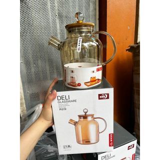 Ca Thủy Tinh Vàng chịu nhiệt Núm Tròn Cao (THÙNG 24C)