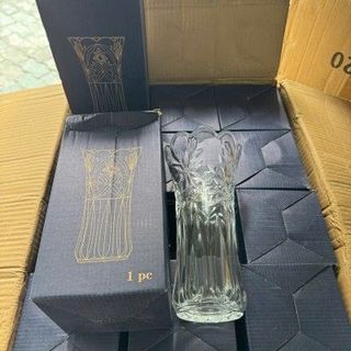 Bình đựng hoa thuỷ tinh Trắng size 25cm ( T15 )