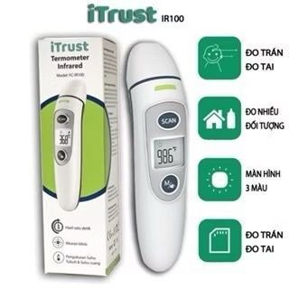 Nhiệt kế hồng ngoại IR100, 2 chức năng đo trán, đo tai