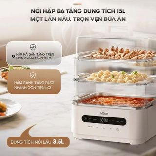 Nồi lẩu hấp đa năng AQUA ASMC-ES101(W)
