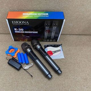 BỘ 2 MIC KARAOKE CHUYÊN NGHIỆP KHÔNG DÂY EHOONA E-30