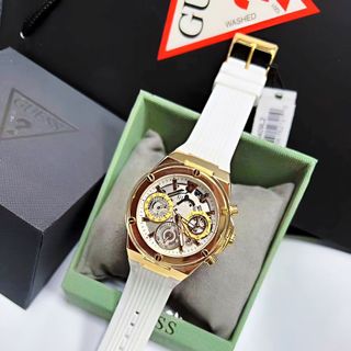 ĐỒNG HỒ NỮ CAO CẤP GUECC ECO DÂY NHỰA TRONG MẶT CHONOGRAP