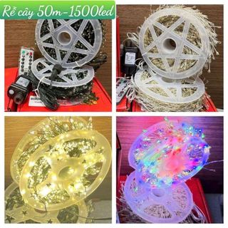 DÂY ĐÈN LED RỄ CÂY 50M 1500 LED ĐỦ MÀU REMOTE ĐIỀU KHIỂN