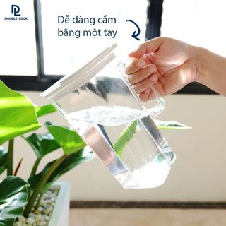 Bình Nước Nhựa Trong Suốt Bền Nhẹ Double Lock 1308 Dung Tích 2300ml Nhập Khẩu Chính Hãng Thái Lan