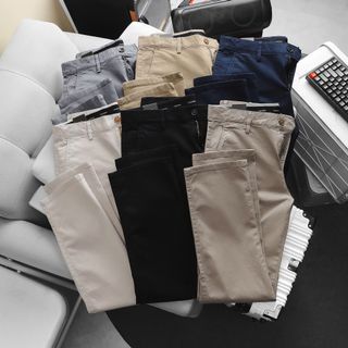 Quần dài kaki nam. Kaki co giản- dày mịn  Form :suông nhẹ (29 ố 18cm)