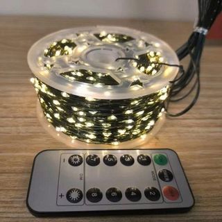 DÂY ĐÈN LED RỄ CÂY 50M 1500 LED MÀU VÀNG REMOTE ĐIỀU KHIỂN