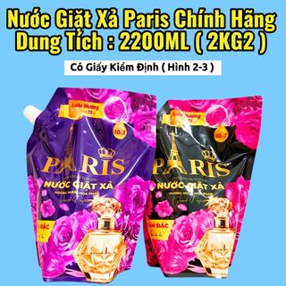 Nước Giặt Paris 2200ml - Nước Giặt Xả Thơm Lâu, Hương Nước Hoa Pháp Làm Sạch